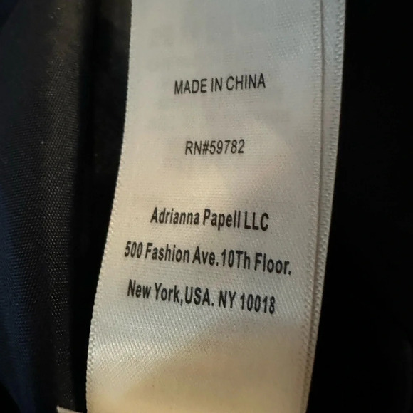 Aidan mattox navy metallic jacquard ball gown size 2 - Picture 12 of 12